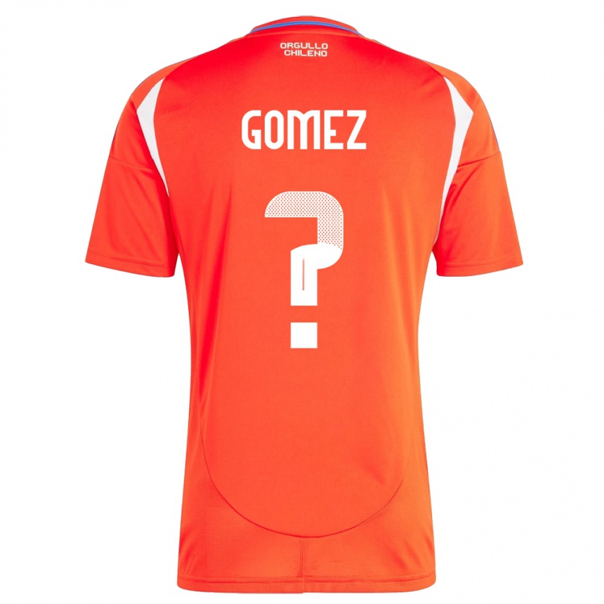 Niño Fútbol Camiseta Chile Cristóbal Gómez #0 Rojo 1ª Equipación 24-26 Perú