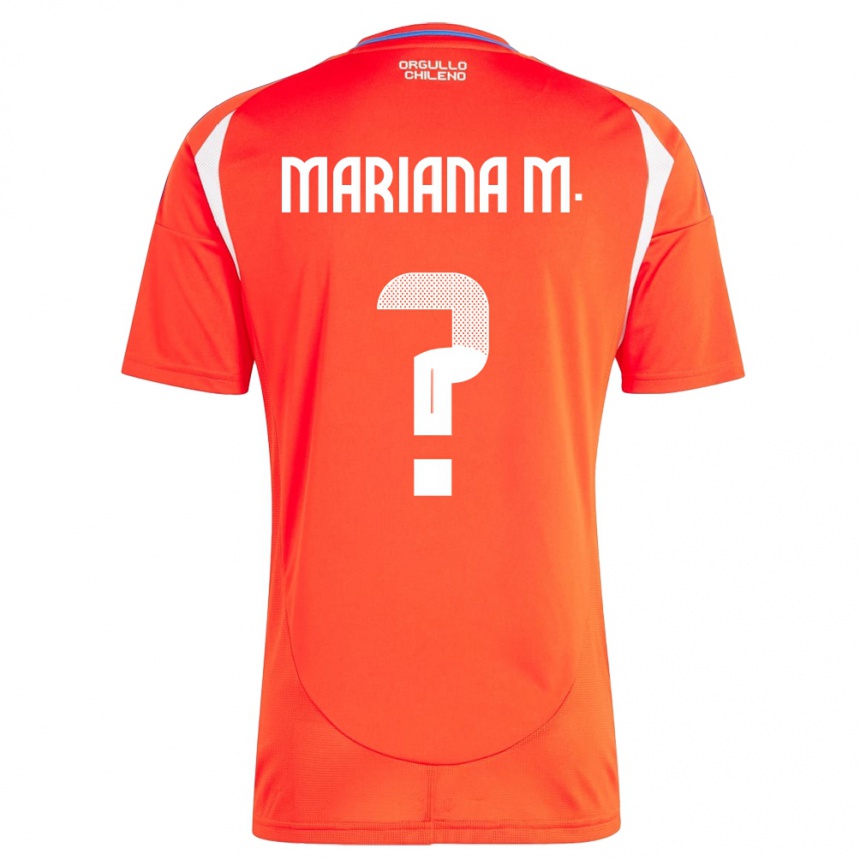 Niño Fútbol Camiseta Chile Mariana Morales #0 Rojo 1ª Equipación 24-26 Perú