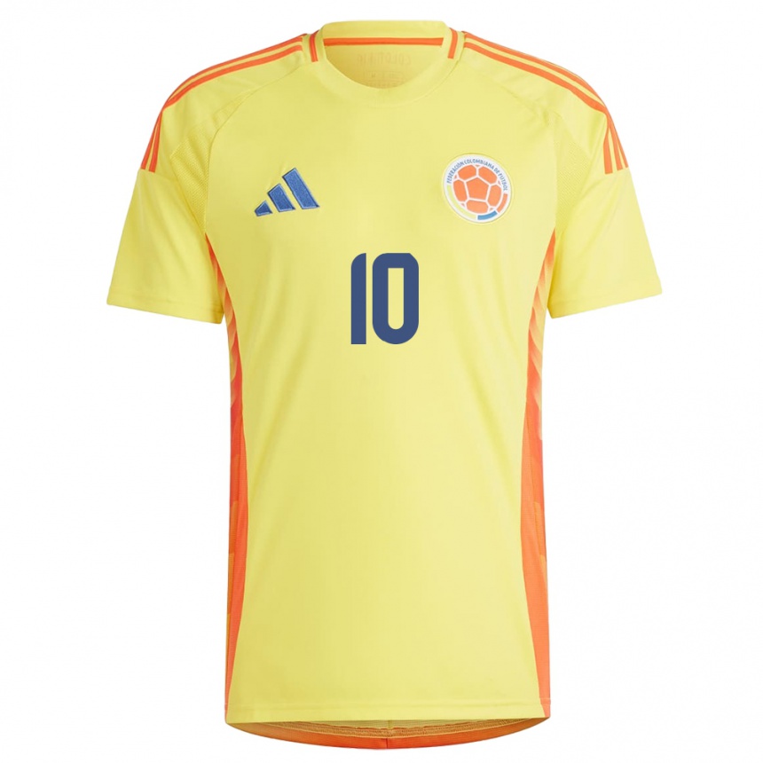 Niño Fútbol Camiseta Colombia Jordan Barrera #10 Amarillo 1ª Equipación 24-26 Perú