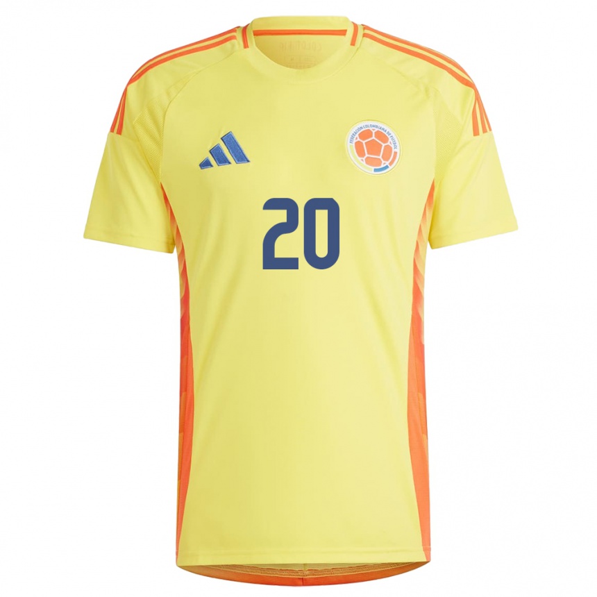 Niño Fútbol Camiseta Colombia Juan Fernando Quintero #20 Amarillo 1ª Equipación 24-26 Perú