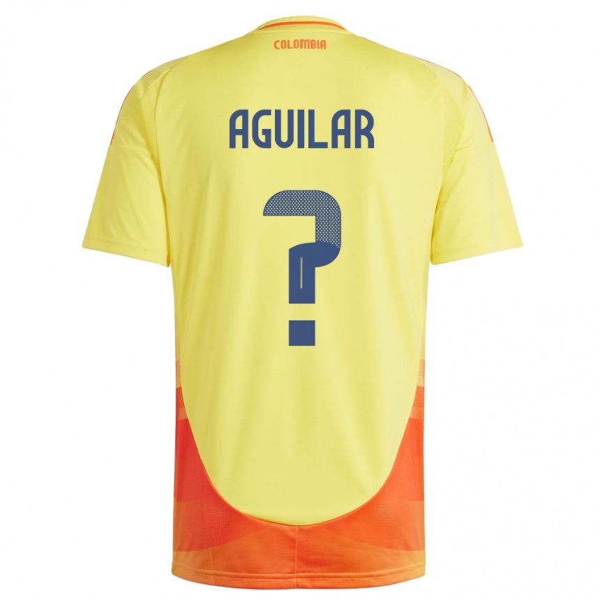 Niño Fútbol Camiseta Colombia Alejandro Aguilar #0 Amarillo 1ª Equipación 24-26 Perú