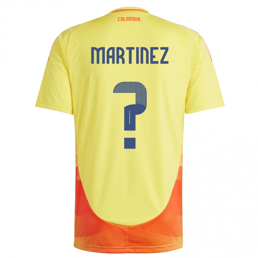 Niño Fútbol Camiseta Colombia Edwin Martínez #0 Amarillo 1ª Equipación 24-26 Perú