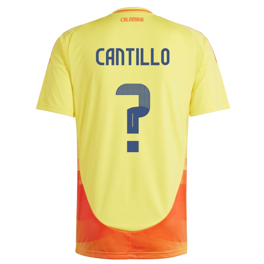 Niño Fútbol Camiseta Colombia Carlos Cantillo #0 Amarillo 1ª Equipación 24-26 Perú