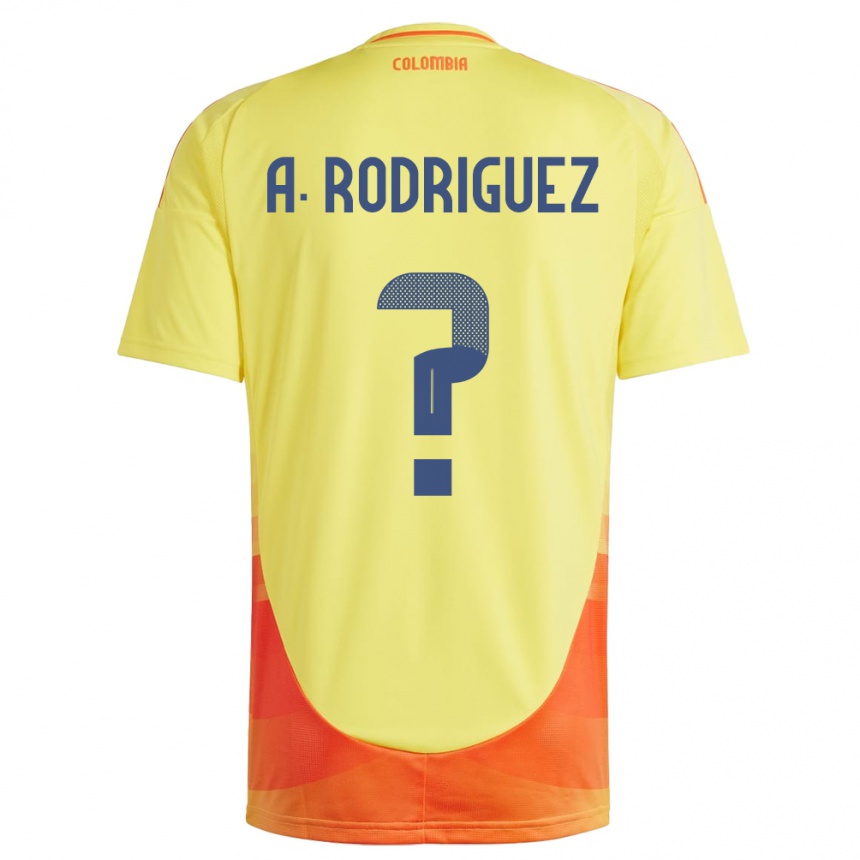 Niño Fútbol Camiseta Colombia Andrés Rodríguez #0 Amarillo 1ª Equipación 24-26 Perú