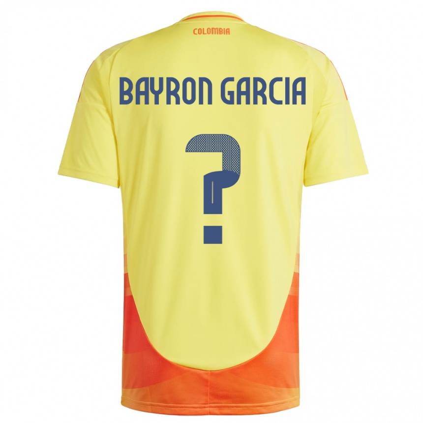 Niño Fútbol Camiseta Colombia Bayron García #0 Amarillo 1ª Equipación 24-26 Perú