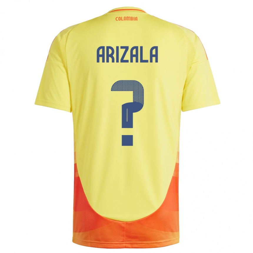 Niño Fútbol Camiseta Colombia Juan Arizala #0 Amarillo 1ª Equipación 24-26 Perú