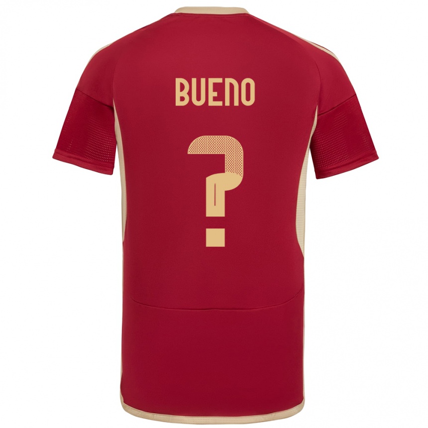 Niño Fútbol Camiseta Venezuela Jesús Bueno #0 Borgoña 1ª Equipación 24-26 Perú