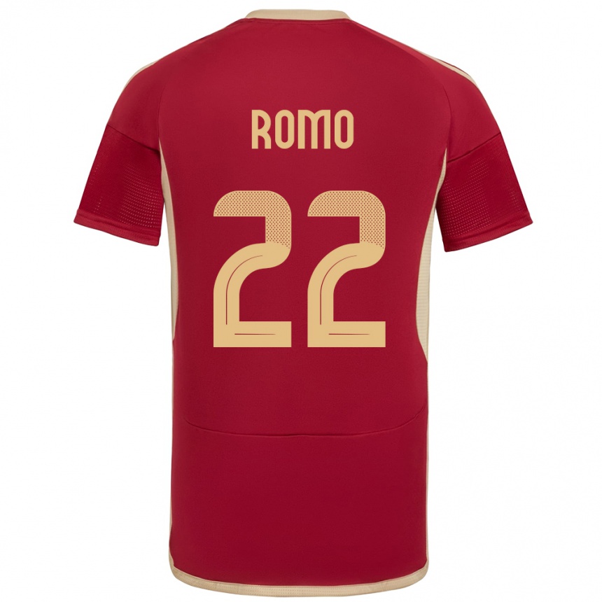 Niño Fútbol Camiseta Venezuela Rafael Romo #22 Borgoña 1ª Equipación 24-26 Perú