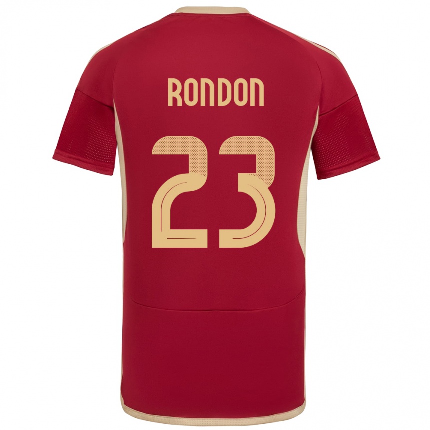 Niño Fútbol Camiseta Venezuela Salomón Rondón #23 Borgoña 1ª Equipación 24-26 Perú