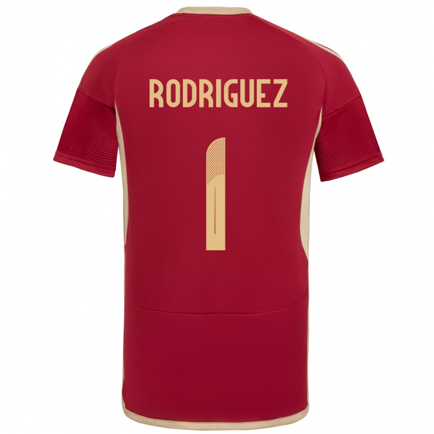 Niño Fútbol Camiseta Venezuela Samuel Rodriguez #1 Borgoña 1ª Equipación 24-26 Perú