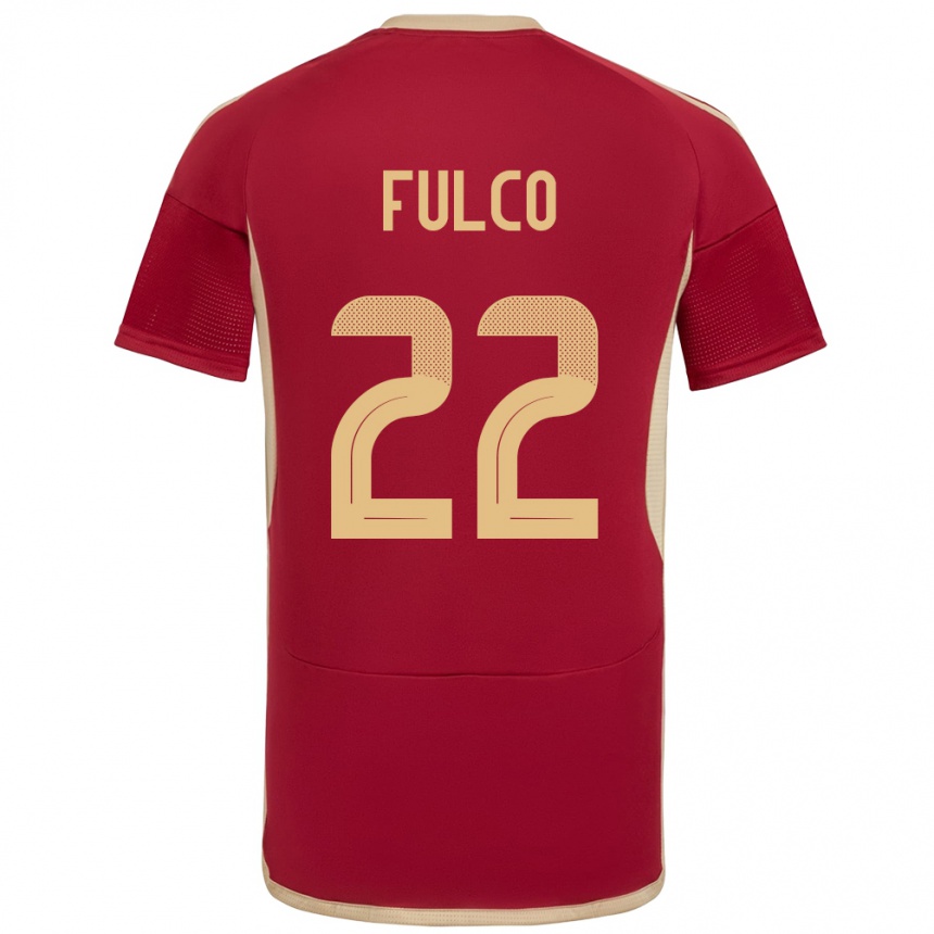 Niño Fútbol Camiseta Venezuela Pedro Fulco #22 Borgoña 1ª Equipación 24-26 Perú