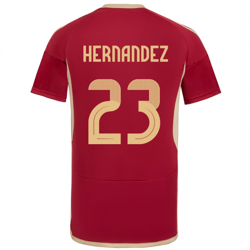 Niño Fútbol Camiseta Venezuela Luifer Hernández #23 Borgoña 1ª Equipación 24-26 Perú