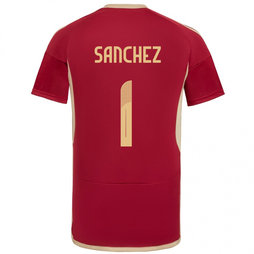 Niño Fútbol Camiseta Venezuela Jorge Sánchez #1 Borgoña 1ª Equipación 24-26 Perú