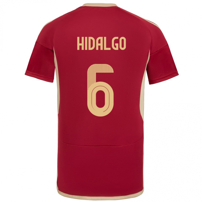 Niño Fútbol Camiseta Venezuela Rai Hidalgo #6 Borgoña 1ª Equipación 24-26 Perú