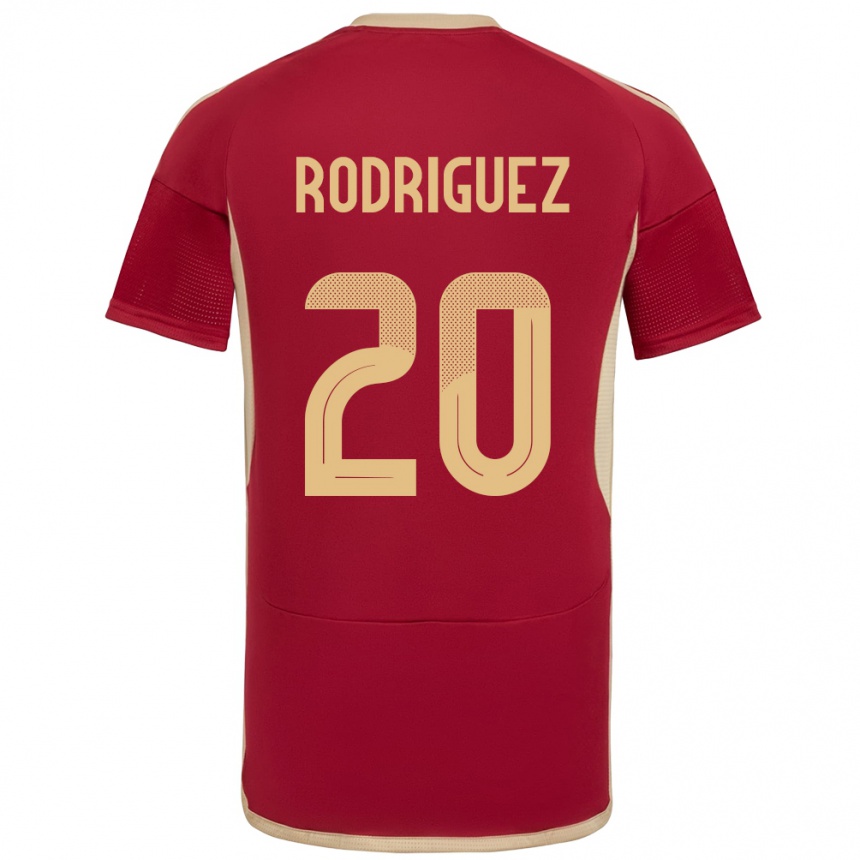 Niño Fútbol Camiseta Venezuela Dayana Rodríguez #20 Borgoña 1ª Equipación 24-26 Perú