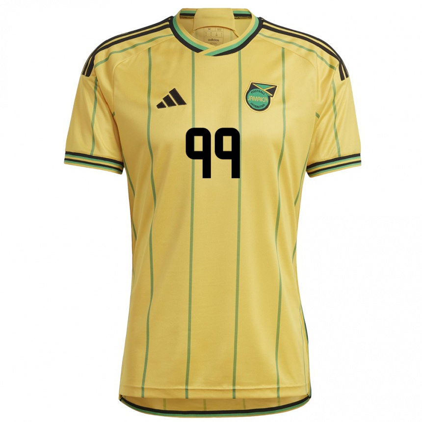 Niño Fútbol Camiseta Jamaica Malikae Dayes #99 Amarillo 1ª Equipación 24-26 Perú