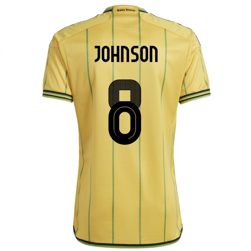 Niño Fútbol Camiseta Jamaica Daniel Johnson #8 Amarillo 1ª Equipación 24-26 Perú