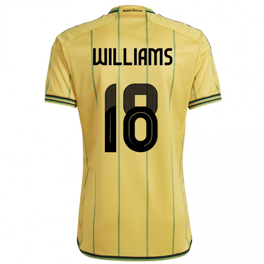 Niño Fútbol Camiseta Jamaica Romario Williams #18 Amarillo 1ª Equipación 24-26 Perú