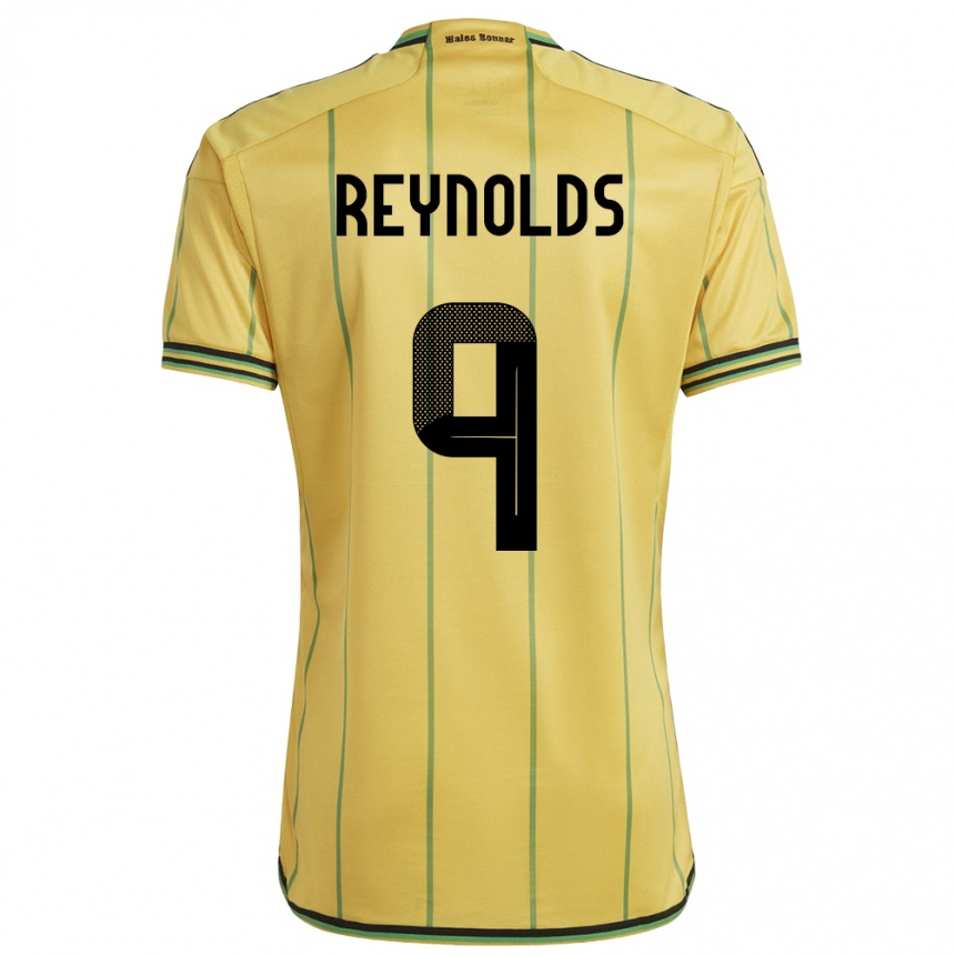 Niño Fútbol Camiseta Jamaica Fabian Reynolds #9 Amarillo 1ª Equipación 24-26 Perú