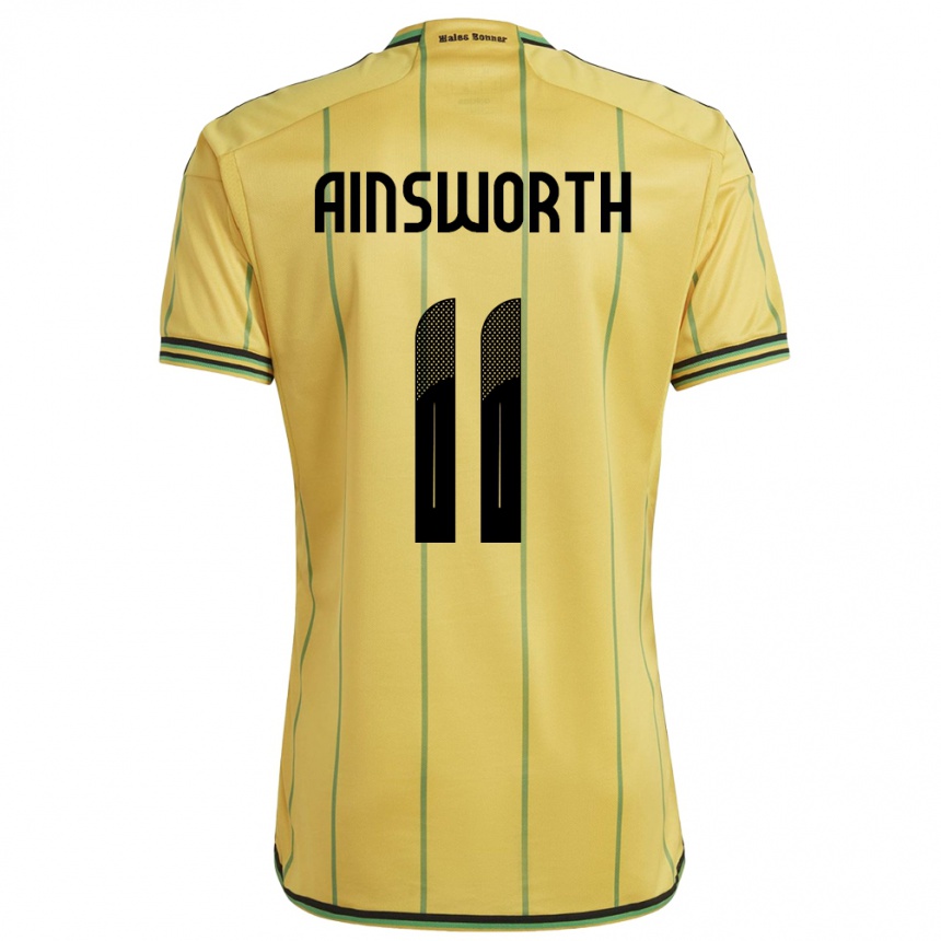 Niño Fútbol Camiseta Jamaica Christopher Ainsworth #11 Amarillo 1ª Equipación 24-26 Perú