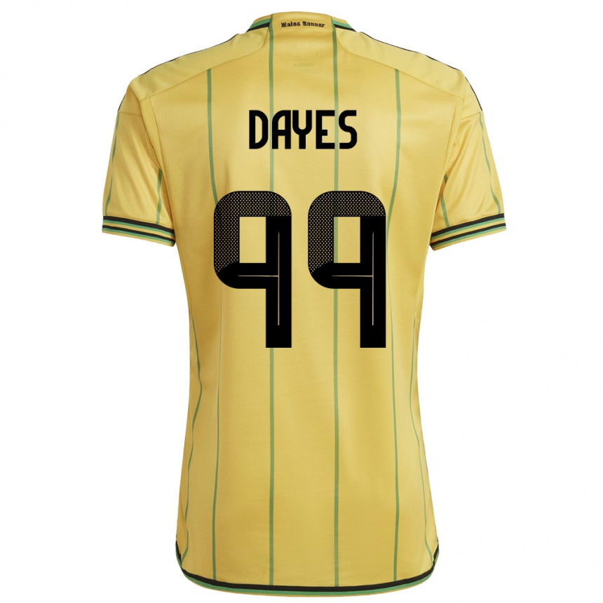 Niño Fútbol Camiseta Jamaica Malikae Dayes #99 Amarillo 1ª Equipación 24-26 Perú