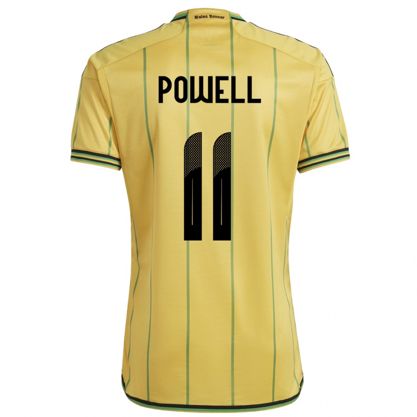 Niño Fútbol Camiseta Jamaica Destiny Powell #11 Amarillo 1ª Equipación 24-26 Perú