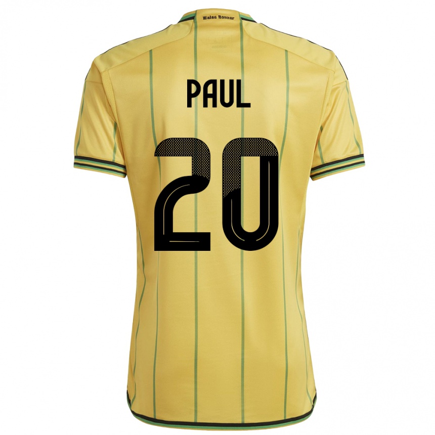 Niño Fútbol Camiseta Jamaica Lachante Paul #20 Amarillo 1ª Equipación 24-26 Perú