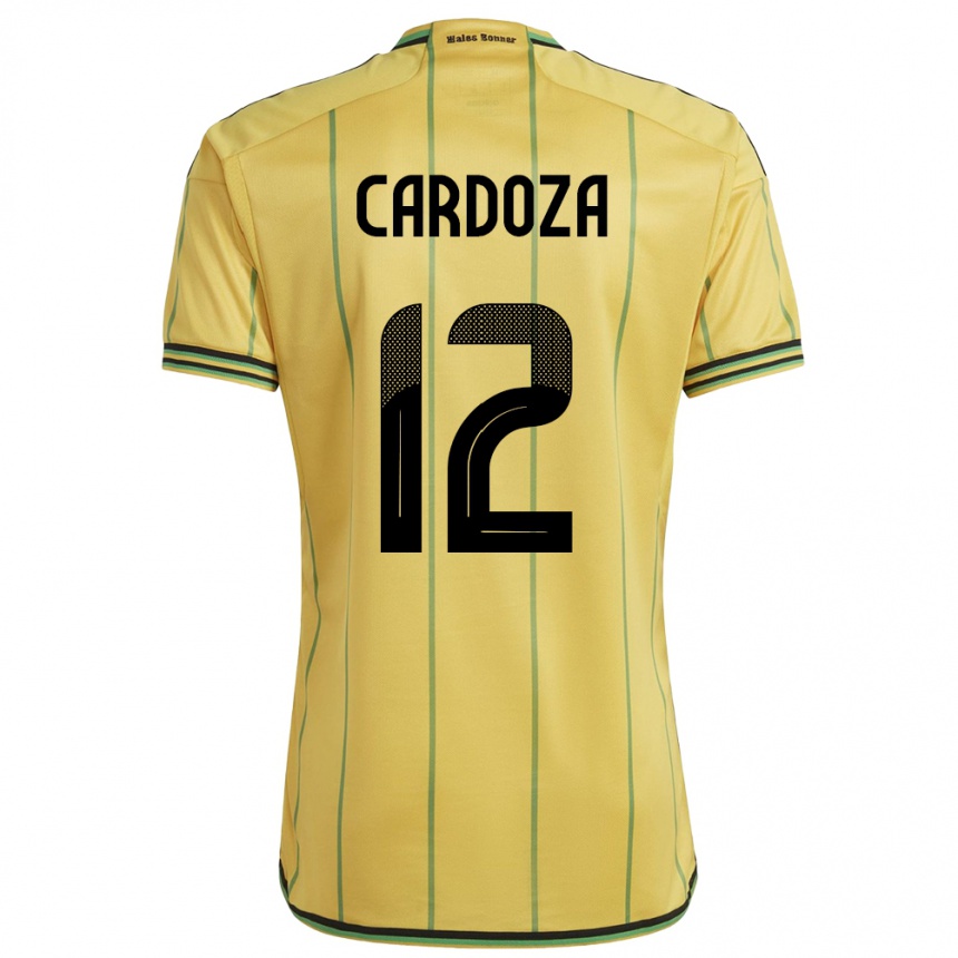 Niño Fútbol Camiseta Jamaica Naya Cardoza #12 Amarillo 1ª Equipación 24-26 Perú