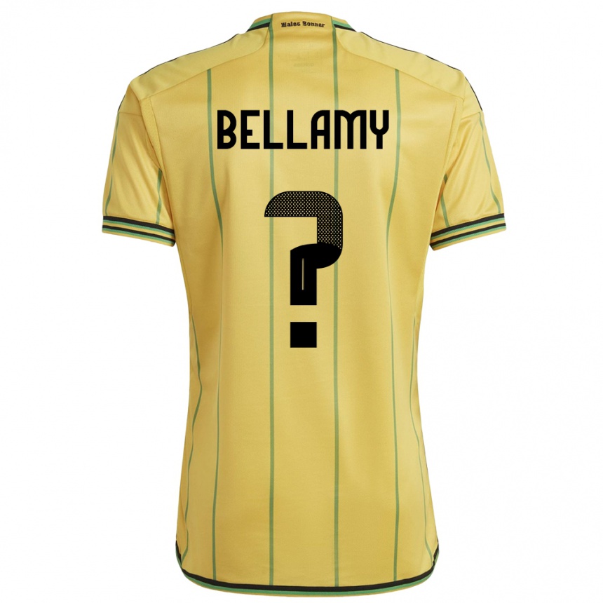 Niño Fútbol Camiseta Jamaica Sydney Bellamy #0 Amarillo 1ª Equipación 24-26 Perú