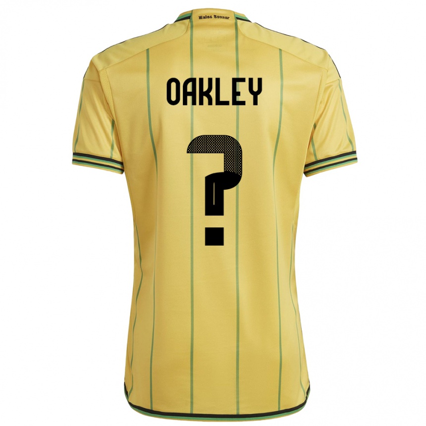 Niño Fútbol Camiseta Jamaica Katie Oakley #0 Amarillo 1ª Equipación 24-26 Perú