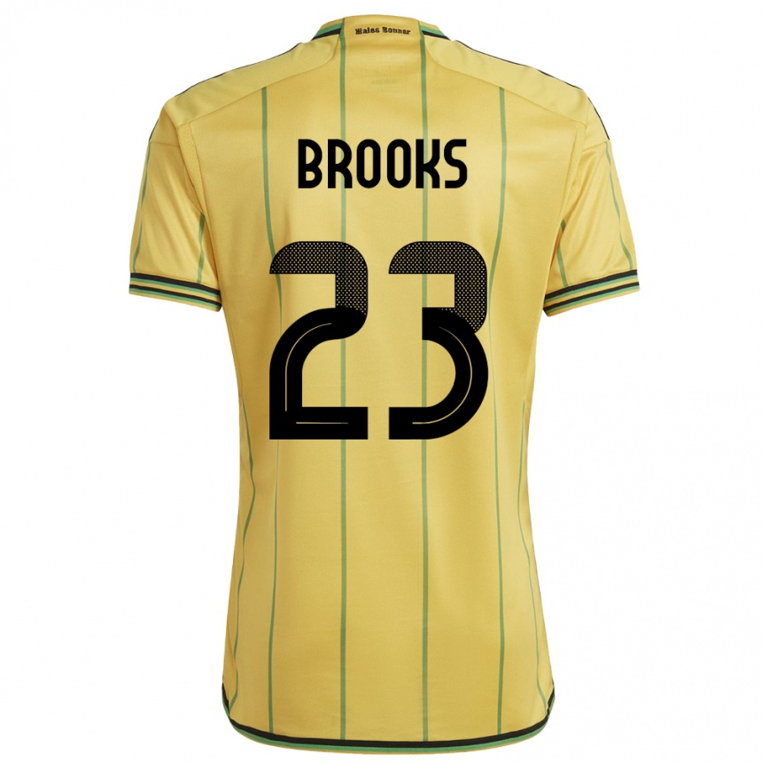 Niño Fútbol Camiseta Jamaica Liya Brooks #23 Amarillo 1ª Equipación 24-26 Perú