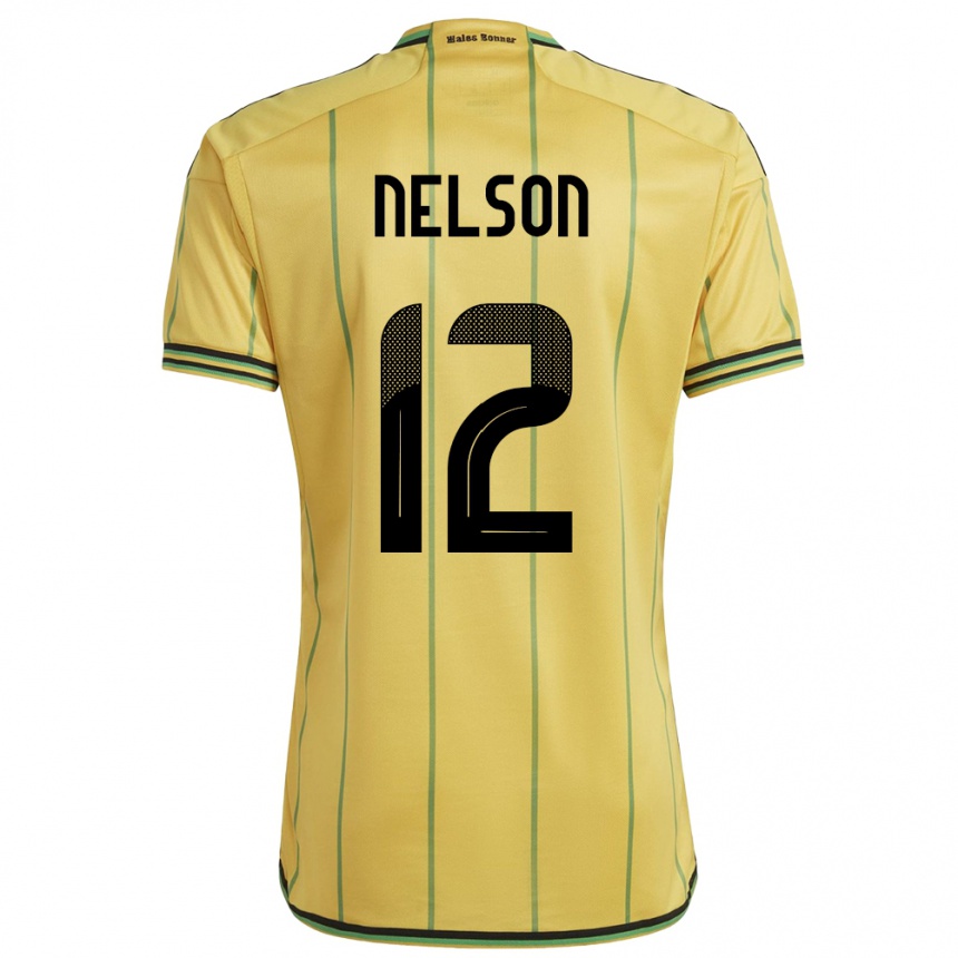 Niño Fútbol Camiseta Jamaica Tyiesha Nelson #12 Amarillo 1ª Equipación 24-26 Perú