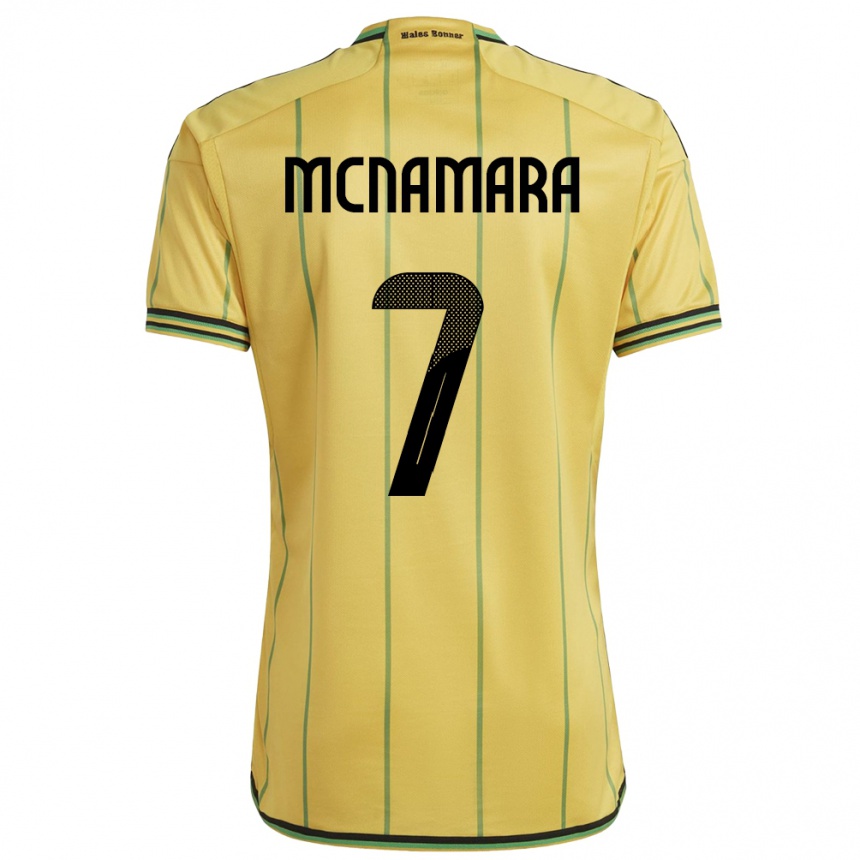 Niño Fútbol Camiseta Jamaica Peyton Mcnamara #7 Amarillo 1ª Equipación 24-26 Perú