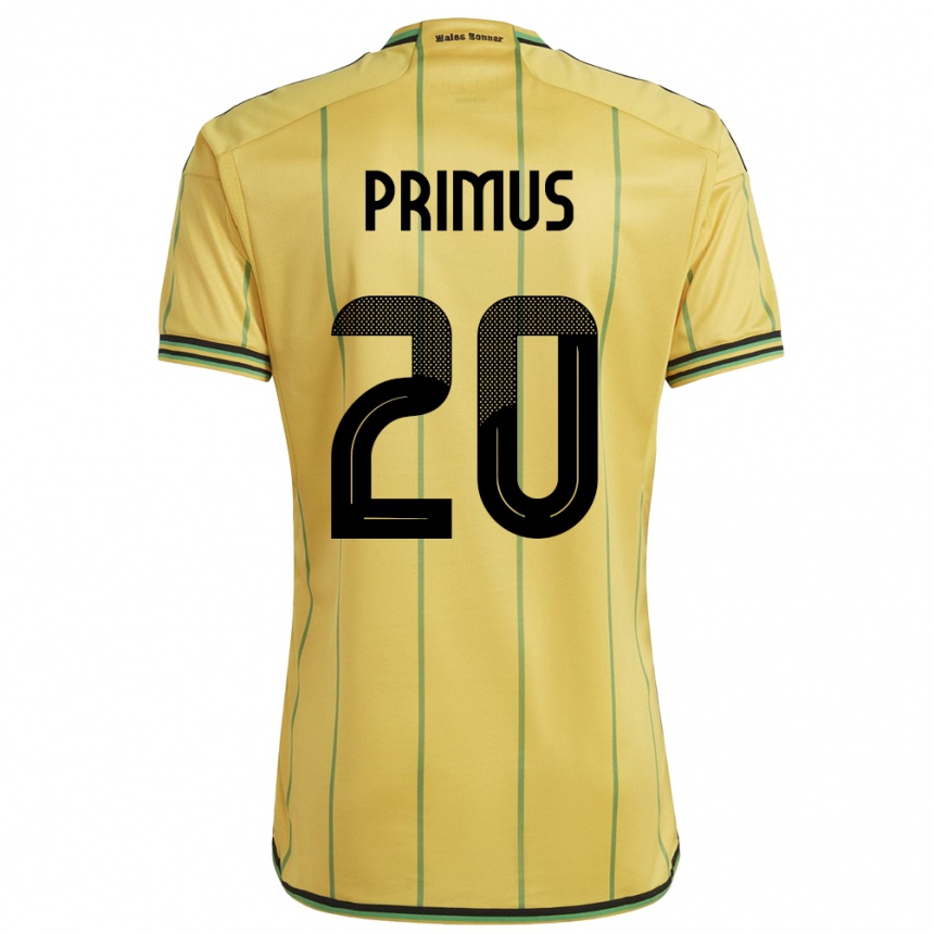 Niño Fútbol Camiseta Jamaica Atlanta Primus #20 Amarillo 1ª Equipación 24-26 Perú