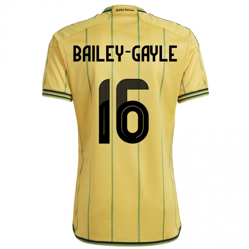 Niño Fútbol Camiseta Jamaica Paige Bailey-Gayle #16 Amarillo 1ª Equipación 24-26 Perú