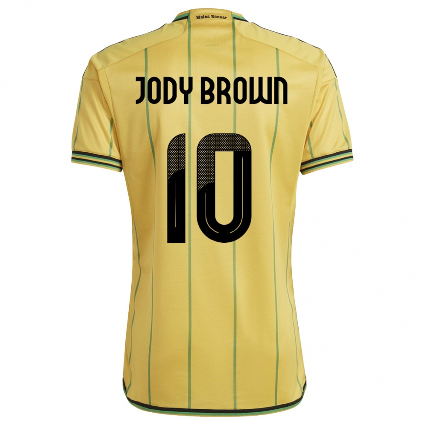 Niño Fútbol Camiseta Jamaica Jody Brown #10 Amarillo 1ª Equipación 24-26 Perú