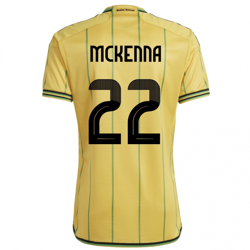 Niño Fútbol Camiseta Jamaica Kayla Mckenna #22 Amarillo 1ª Equipación 24-26 Perú