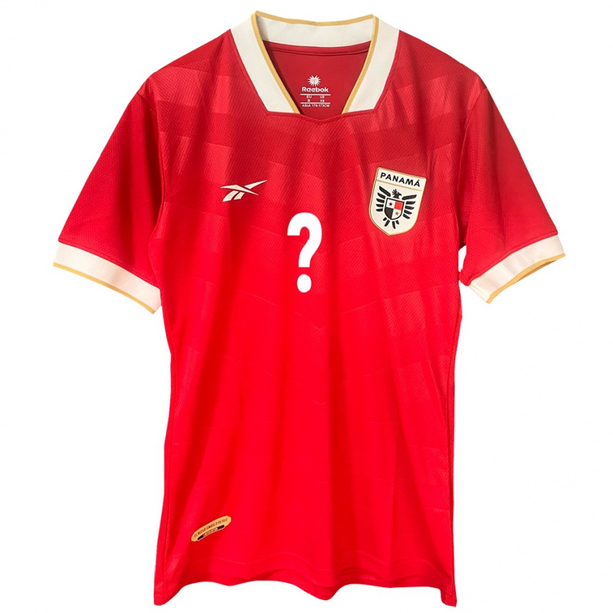 Niño Fútbol Camiseta Panamá Su Nombre #0 Rojo 1ª Equipación 24-26 Perú