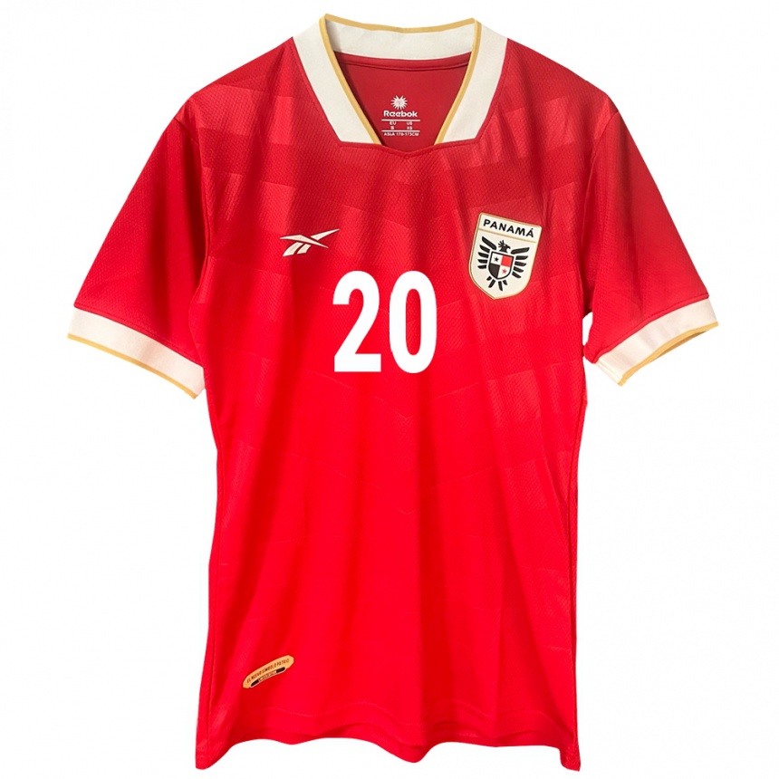 Niño Fútbol Camiseta Panamá Ernesto Gómez #20 Rojo 1ª Equipación 24-26 Perú