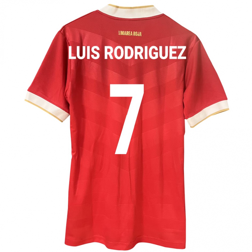 Niño Fútbol Camiseta Panamá José Luis Rodríguez #7 Rojo 1ª Equipación 24-26 Perú