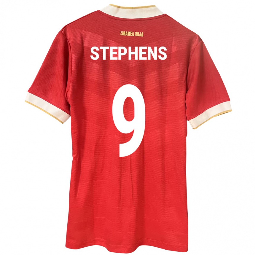 Niño Fútbol Camiseta Panamá Alfredo Stephens #9 Rojo 1ª Equipación 24-26 Perú