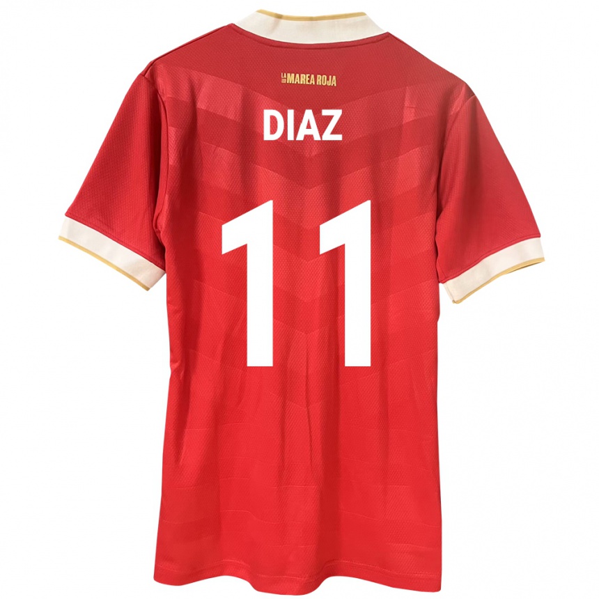 Niño Fútbol Camiseta Panamá Ismael Díaz #11 Rojo 1ª Equipación 24-26 Perú