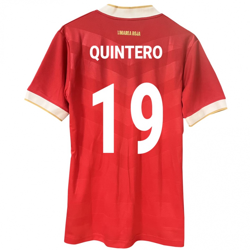 Niño Fútbol Camiseta Panamá Alberto Quintero #19 Rojo 1ª Equipación 24-26 Perú