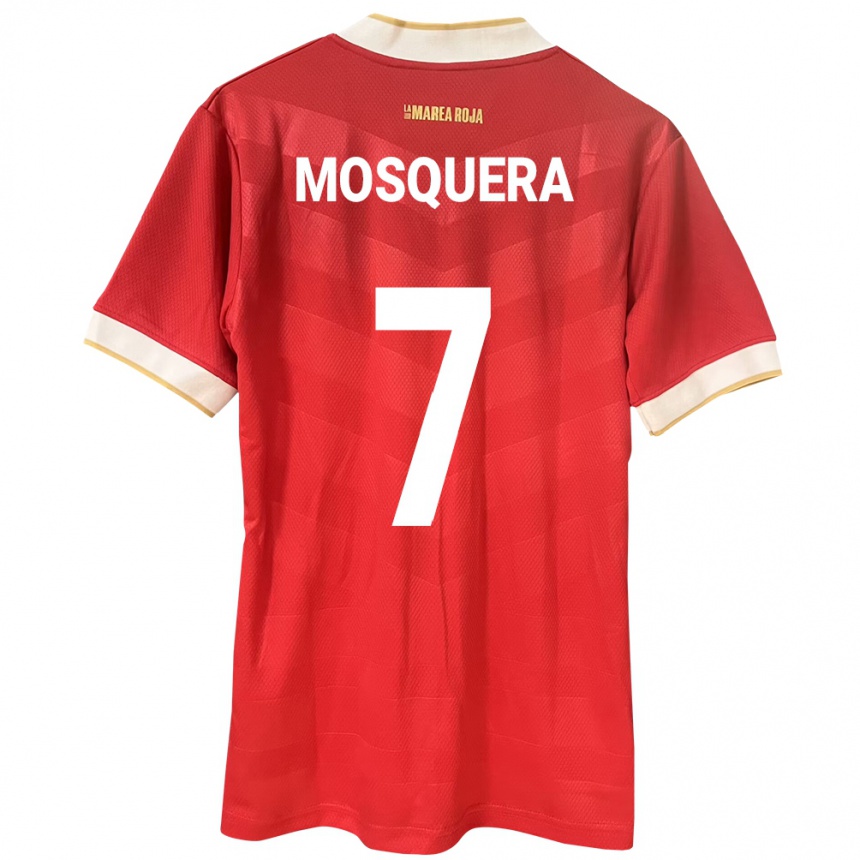 Niño Fútbol Camiseta Panamá Rafael Mosquera #7 Rojo 1ª Equipación 24-26 Perú