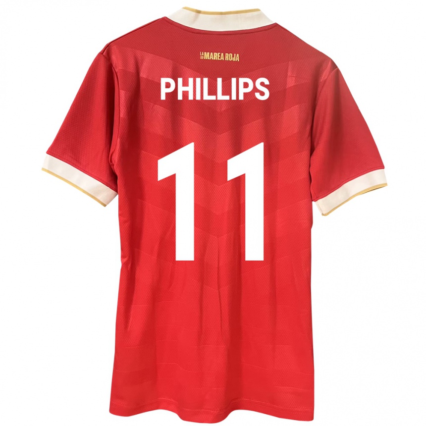 Niño Fútbol Camiseta Panamá Ricardo Phillips #11 Rojo 1ª Equipación 24-26 Perú