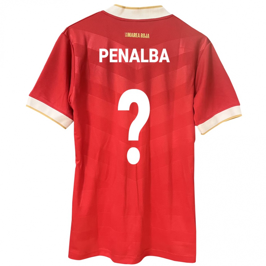 Niño Fútbol Camiseta Panamá Óscar Peñalba #0 Rojo 1ª Equipación 24-26 Perú