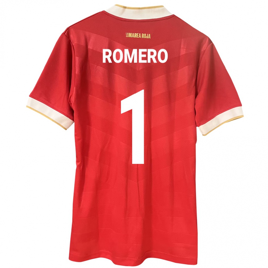 Niño Fútbol Camiseta Panamá Manuel Romero #1 Rojo 1ª Equipación 24-26 Perú