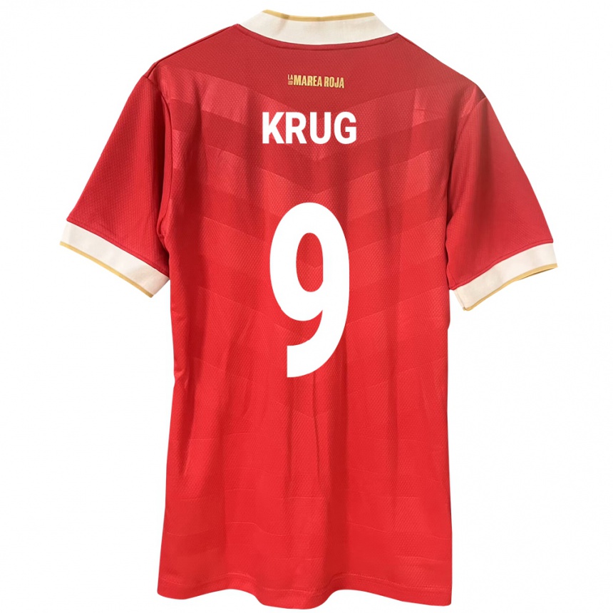 Niño Fútbol Camiseta Panamá Frederick Krug #9 Rojo 1ª Equipación 24-26 Perú