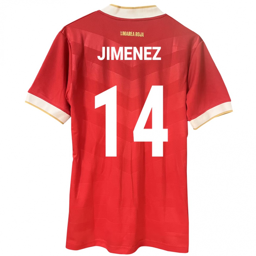 Niño Fútbol Camiseta Panamá Juan Jiménez #14 Rojo 1ª Equipación 24-26 Perú