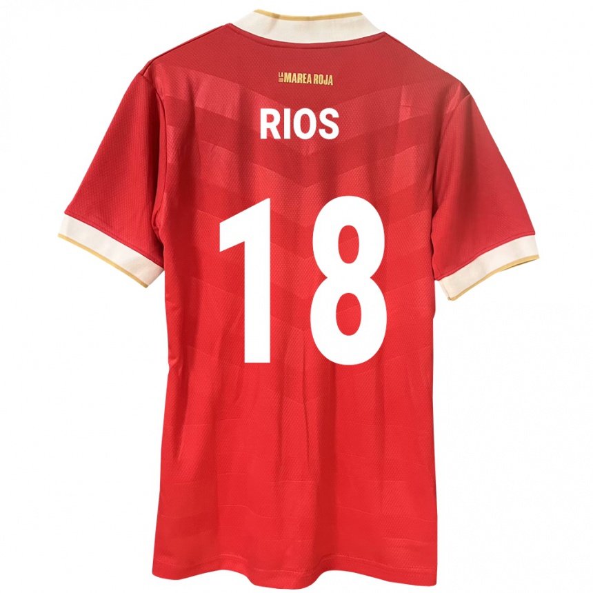 Niño Fútbol Camiseta Panamá Héctor Ríos #18 Rojo 1ª Equipación 24-26 Perú